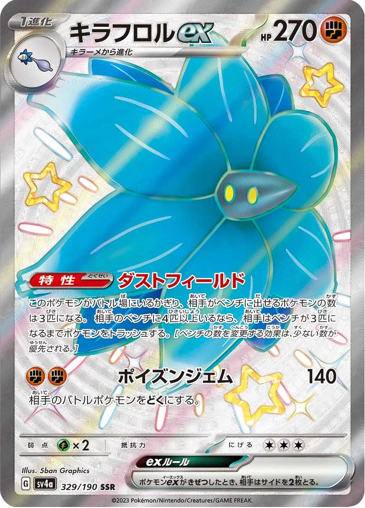 Glimmora ex 329, der in Shiny Treasure ex (SV4a) verifizierte Print