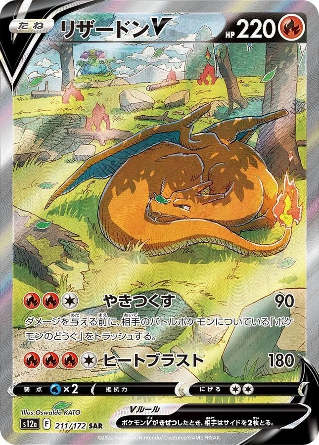 PSA10 Charizard V 211/172 SAR graded slab
