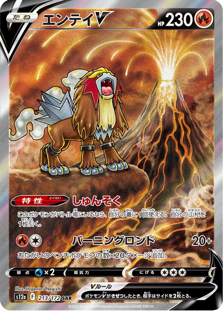 Entei V 213/172 SAR, S12a VSTAR Universe, Japanese print