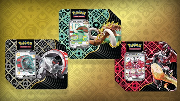 Pokemon TCG Scarlet and Violet Paldean Fates Tin official product image