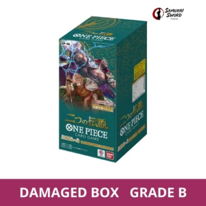 OP-08 Two Legends Japanese One Piece Booster Box - Damaged Box (Grade B) - regular product image with Damaged Box Grade B label