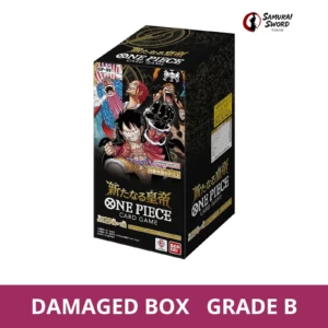 OP-09 The New Emperor Japanese One Piece Booster Box - Damaged Box (Grade B) - regular product image with Damaged Box Grade B label