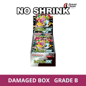 【No Shrink】SV4A-Shiny Treasure ex Japanese Pokemon Booster Box - Damaged Box (Grade B) - regular product image with Damaged Box Grade B label