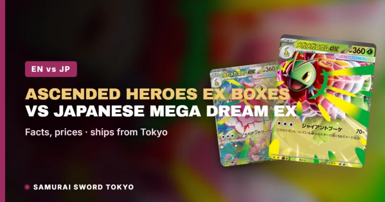 Pokemon Ascended Heroes ex Boxes vs Japanese MEGA Dream ex (M2a) Box