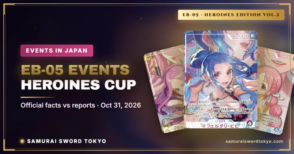 One Piece EB-05: eventi di lancio in Giappone e Heroines CUP 3on3