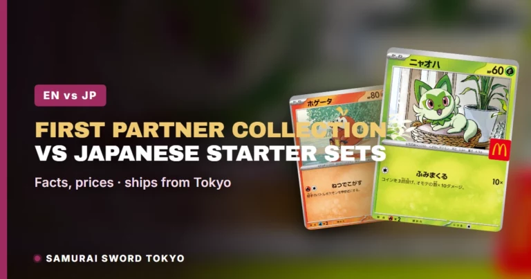 Pokemon First Partner Illustration Collection vs Japanese Starter Sets