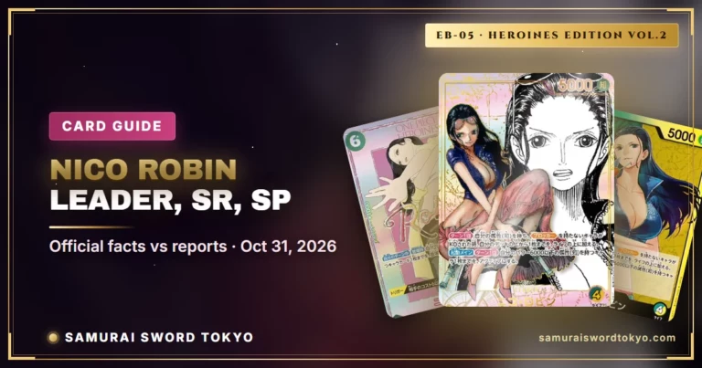 Nico Robin di One Piece EB-05: Leader, SR, dan Kartu Heroines SP