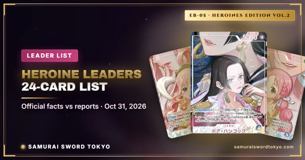Leader eroine di One Piece: 24 Leader nella lista dell'evento EB-05