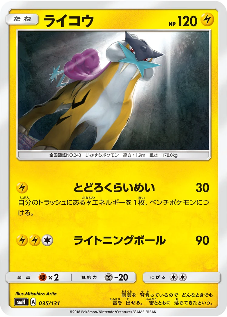 Raikou 035/131 SMH, illustrated by Mitsuhiro Arita