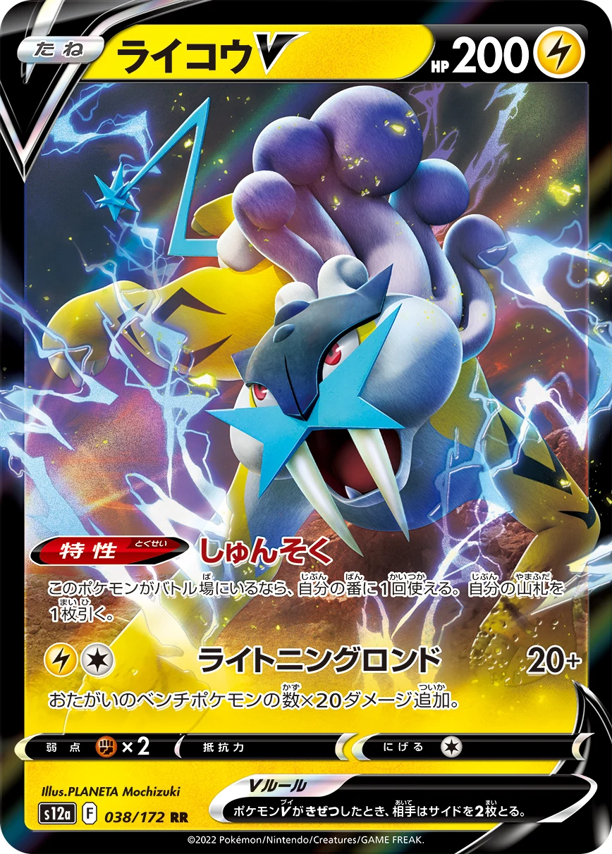 Raikou V 038/172 S12a VSTAR Universe, illustrator PLANETA Mochizuki