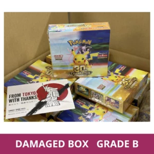 【No Shrink】M6a 30th CELEBRATION Booster Box Japanese Pokemon Card - Damaged Box (Grade B) - regular product image with Damaged Box Grade B label