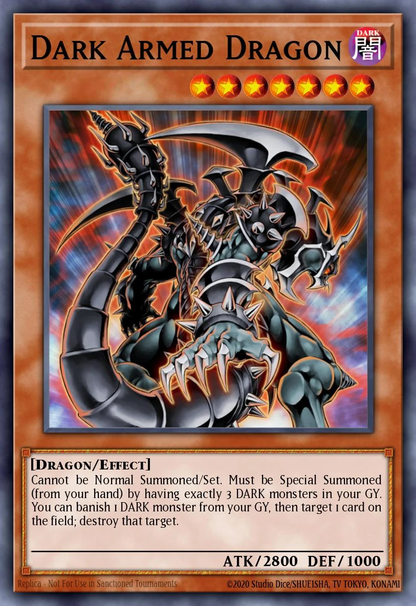 Dark Armed Dragon Secret Rare from DOOD Doom of Dimensions