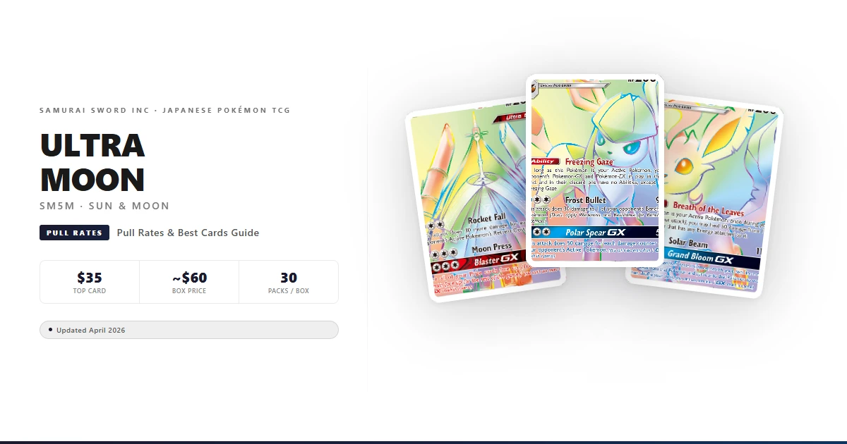 SM5M Ultra Moon boosterbox met Dawn Wings Necrozma GX en Eeveelution GX kaarten