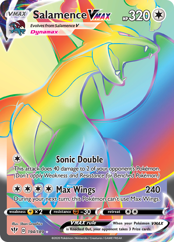 Salamence VMAX Arcoíris de la Zona Infinita S3