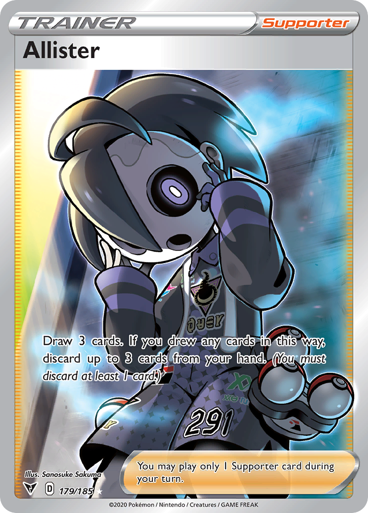 Carta de entrenador súper rara de Allister de S3a Legendary Heartbeat