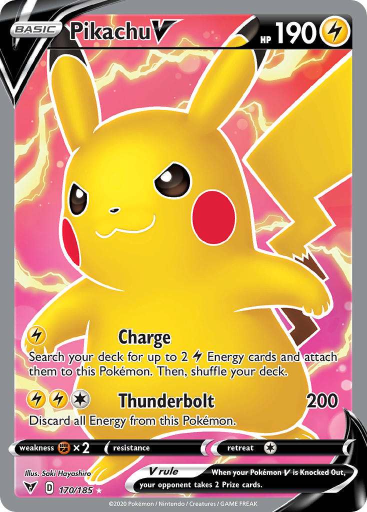 Pikachu V Full Art SR from S4 Amazing Volt Tackle — artwork by Saki Hayashiro