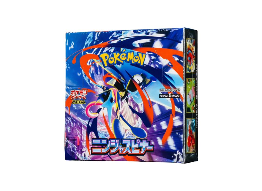 Ninja Spinner Japanese booster box with Mega Greninja ex MUR and SAR chase cards