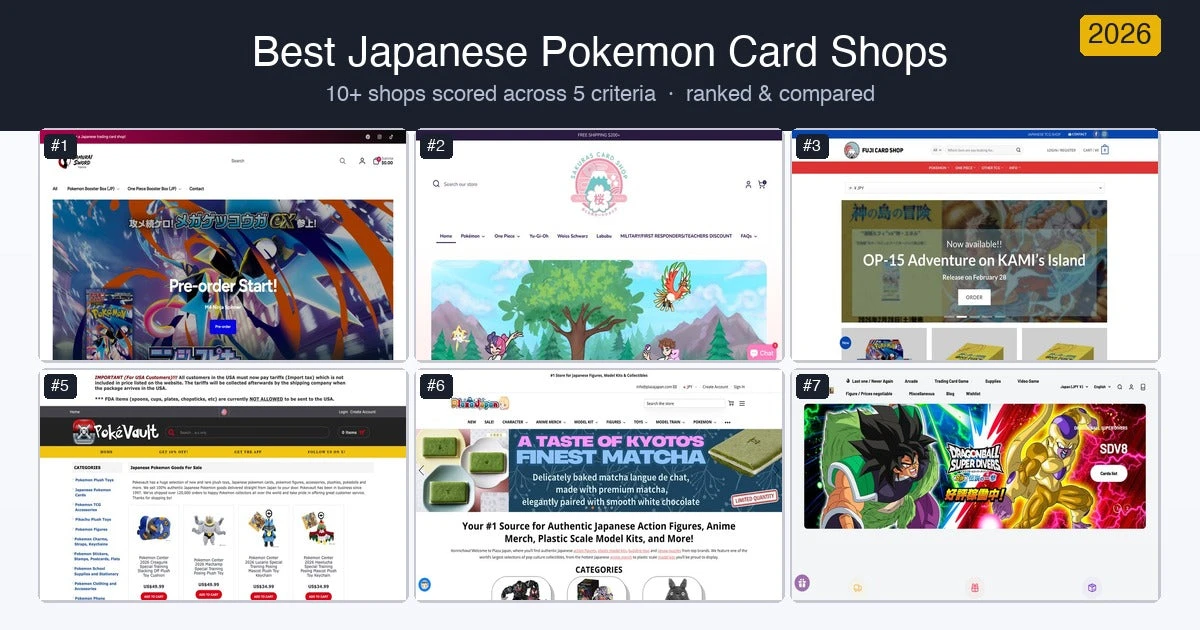 Best Japanese Pokemon Card Shops Online 2026 - booster boxes from top retailers