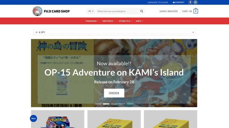 Fuji Card Shop homepage — Trusted Shops certified Japanese Pokemon card retailer