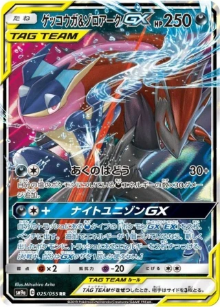 PSA10 Greninja & Zoroark GX 025/055 RR