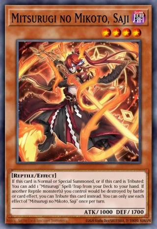 Mitsurugi no Mikoto, Saji SUDA-JP091 - Supreme Darkness Yu-Gi-Oh Card Japanese
