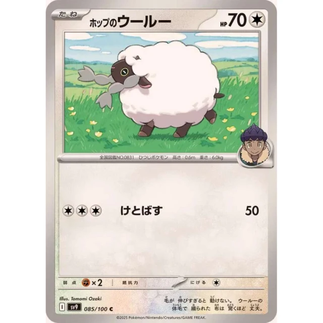 Hop's Wooloo #85 - Battle Partners SV9 Pokemon Card Japanese