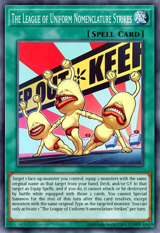 The League of Uniform Nomenclature Strikes INFO-JP086 - Infinite Forbidden Yu-Gi-Oh Card Japanese