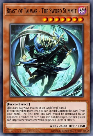 Beast of Talwar - The Sword Summit SUDA-JP087 - Supreme Darkness Yu-Gi-Oh Card Japanese