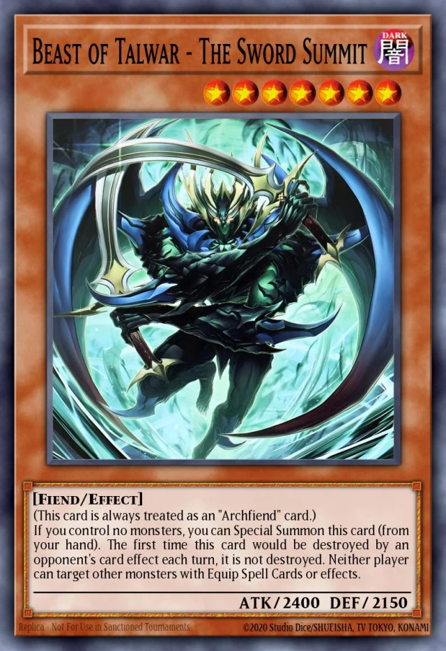 Beast of Talwar - The Sword Summit SUDA-JP087 - Supreme Darkness Yu-Gi-Oh Card Japanese