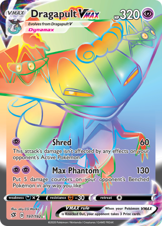 Dragapult VMAX Rainbow Rare from S1A VMAX Rising