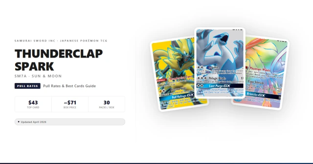 SM7A Thunderclap Spark booster box with Zeraora GX and Lugia GX