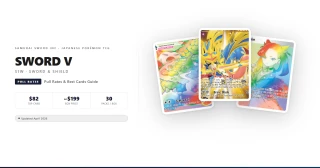 Caja de sobres S1W Sword V con Zacian V Gold y Snorlax VMAX Rainbow