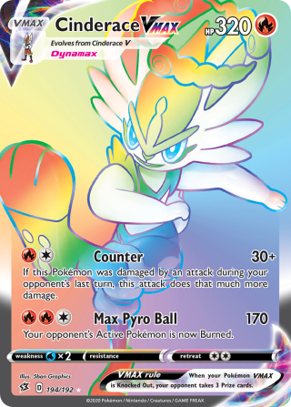 Cinderace VMAX Rainbow from S2 Rebellion Crash