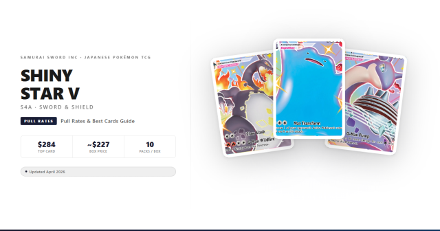 S4A Shiny Star V booster box with Charizard VMAX Shiny and shiny Pokemon cards