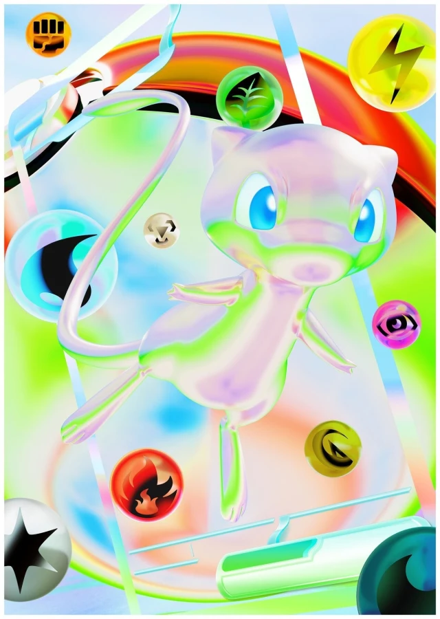 Pokemon TCG 30th Celebration sell sheet showing booster box pack structure and new rarity Pikachu Mewtwo Mew cards