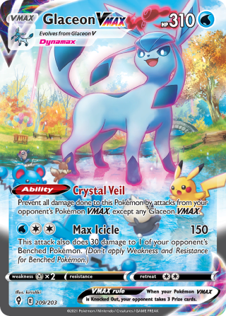 Glaceon VMAX Special Art from S6A Eevee Heroes