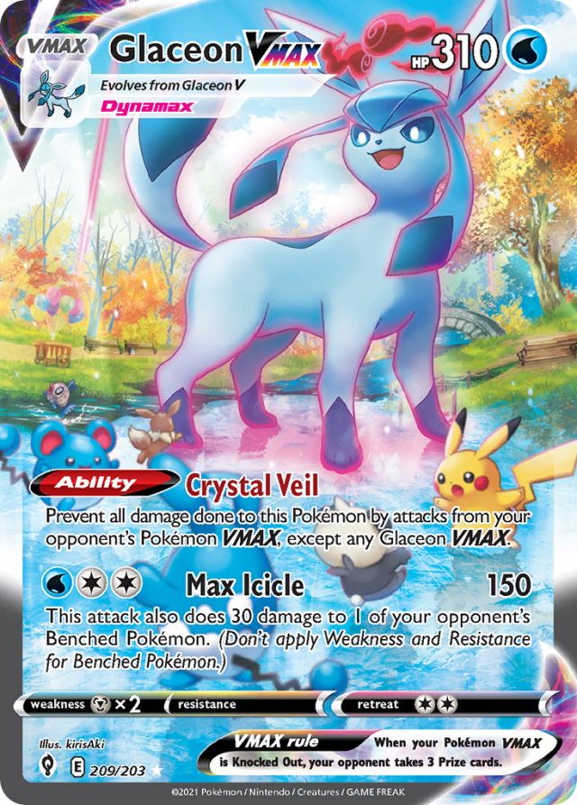 Glaceon VMAX Special Art from S6A Eevee Heroes