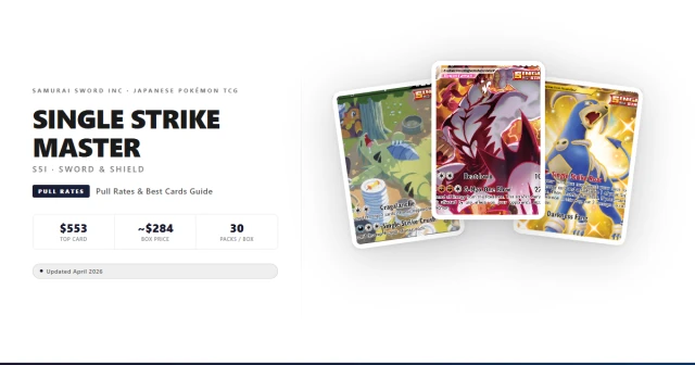 S5I Single Strike Master booster box with Tyranitar V Alt Art and Single Strike Urshifu VMAX