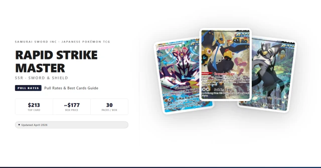 S5R Rapid Strike Master booster box with Rapid Strike Urshifu VMAX and Empoleon V Alt Art