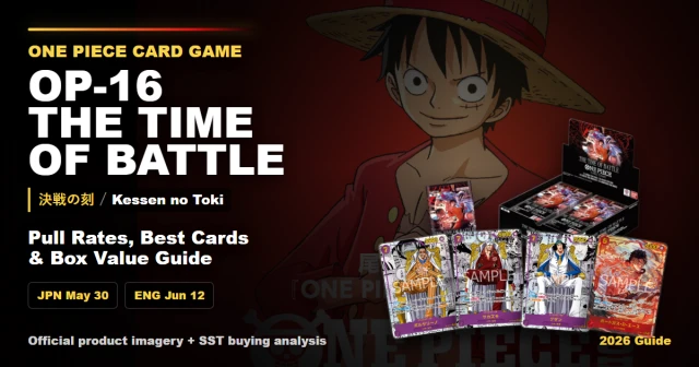 OP-16 The Time of Battle official product and card image thumbnail for One Piece Card Game pull rates guide