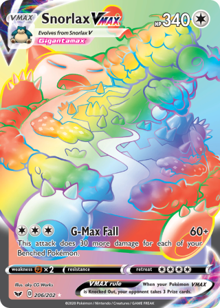 Snorlax VMAX Arcoíris de S1H Shield V