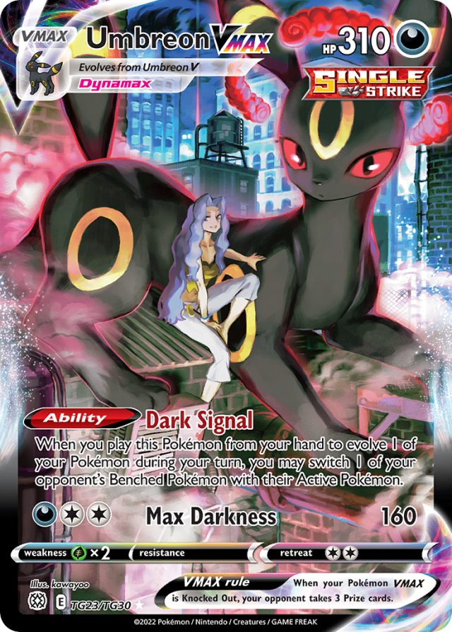 Umbreon VMAX Character Super Rare from S8B VMAX Climax featuring Karen