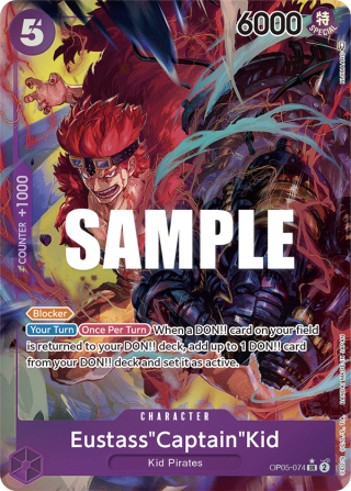 Eustass Captain Kid Manga Rare SR-SP card from OP-05