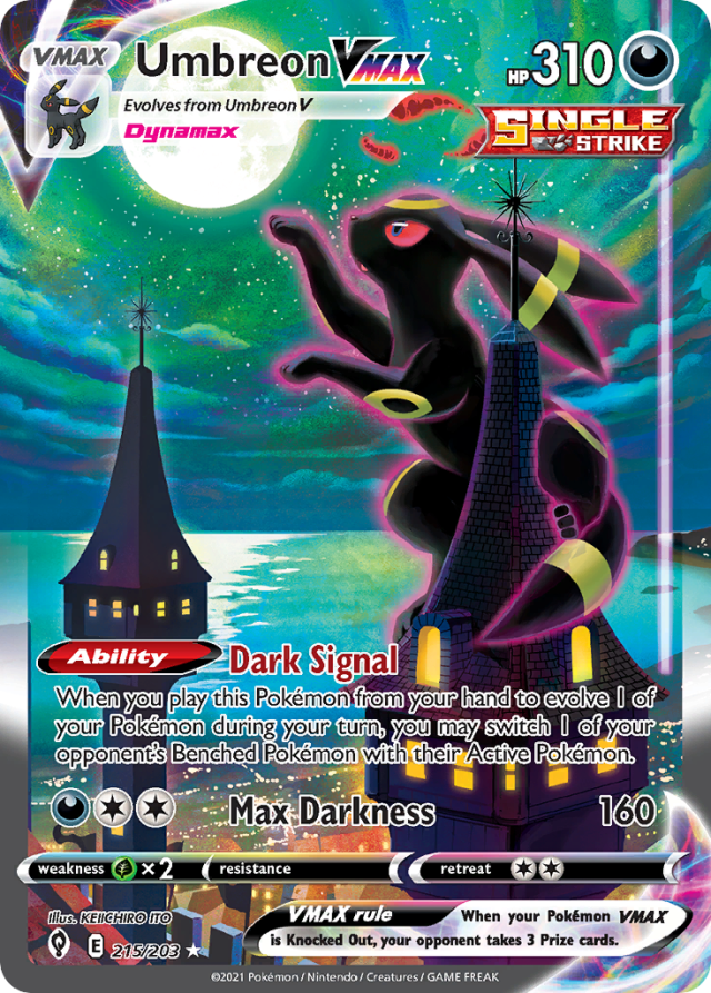 Umbreon VMAX Special Art Rare from S6A Eevee Heroes — the Moonbreon