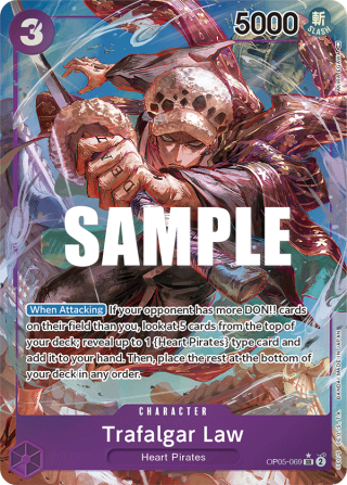 Trafalgar Law Manga Rare SR-SP card from OP-05 Awakening of the New Era