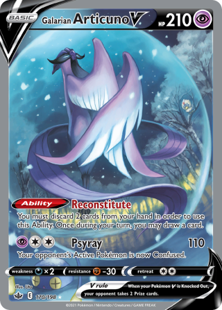 Galarian Articuno V Alt Art from S6H Silver Lance — artwork by Uta