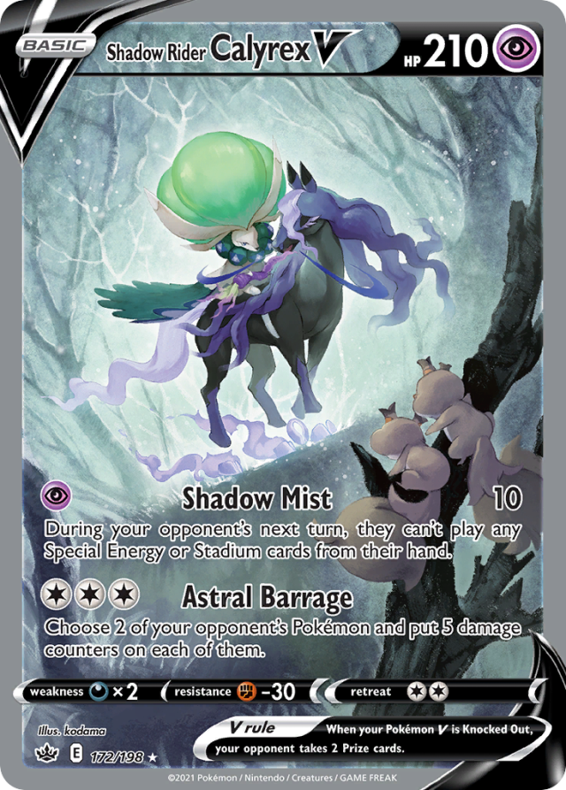 Shadow Rider Calyrex V Alt Art from S6K Jet-Black Geist — artwork by kodama