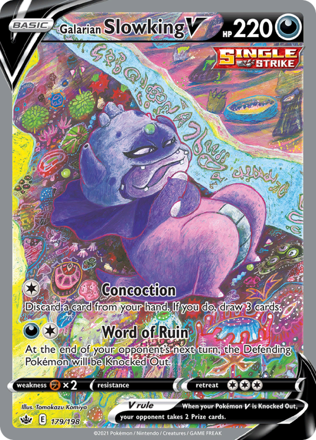Galarian Slowking V Alt Art from S6H Silver Lance — artwork by Tomokazu Komiya