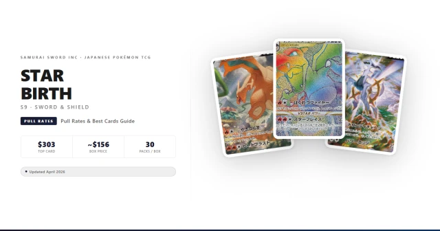 S9 Star Birth booster box guide featuring Charizard V SA and Arceus V SA chase cards