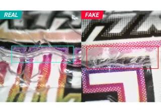 Diagram showing location of JAN barcode and lot number on Japanese Pokemon booster box